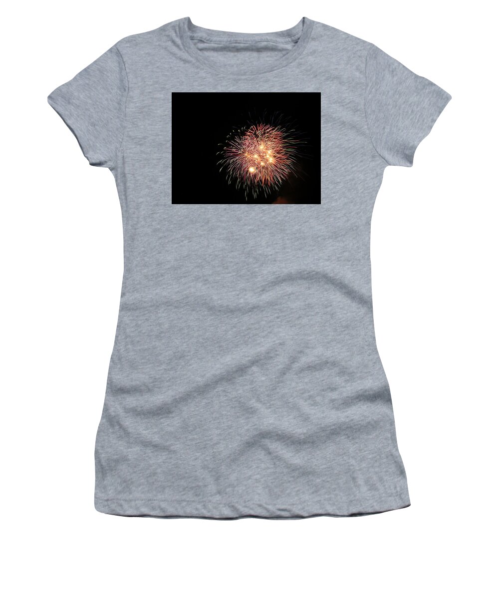 Fireworks Women's T-Shirt featuring the photograph Fireworks #45 by George Pennington