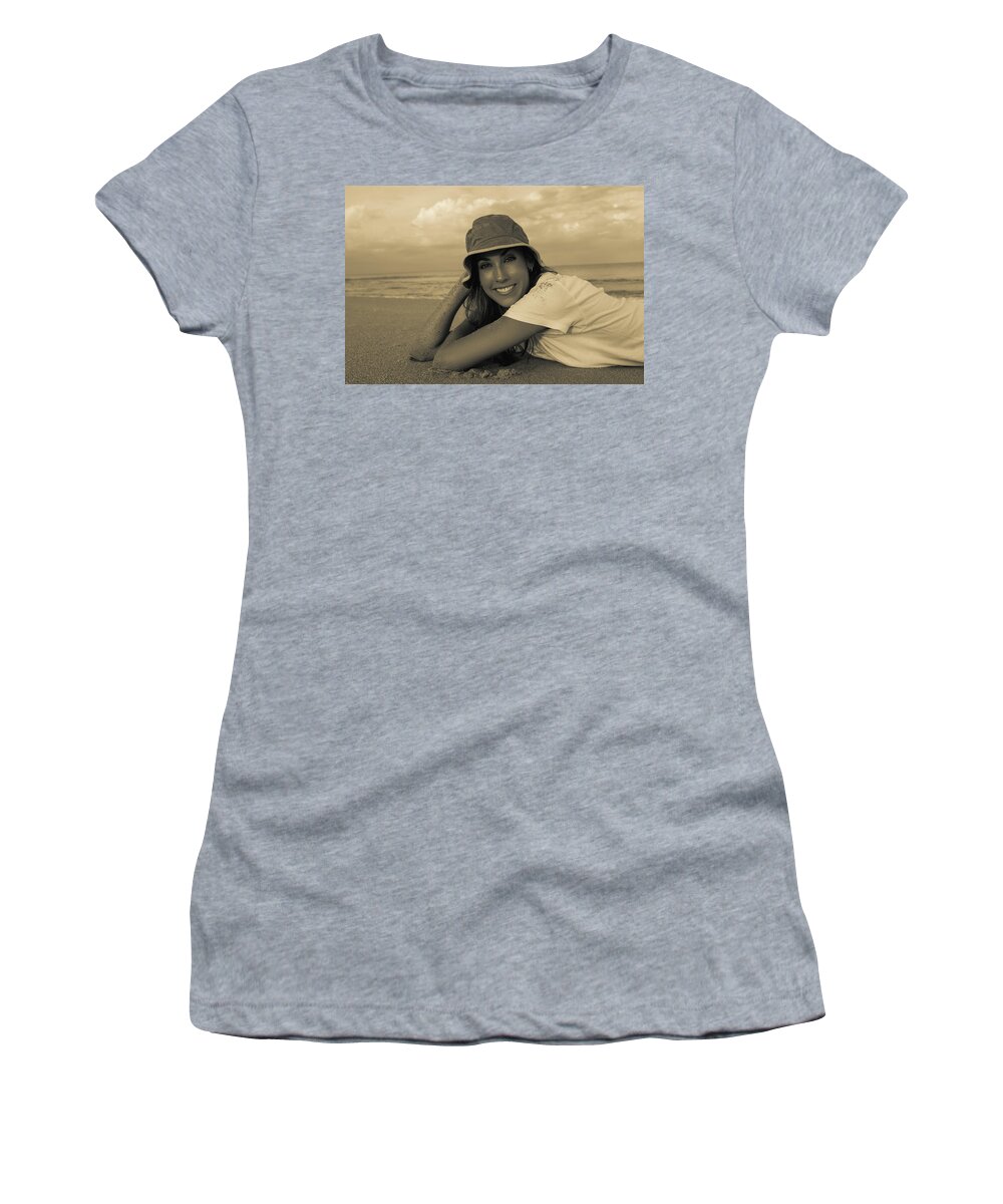 Model Melissa Palichat Women's T-Shirt featuring the photograph Model Melissa Palichat 5763-300 by Amyn Nasser