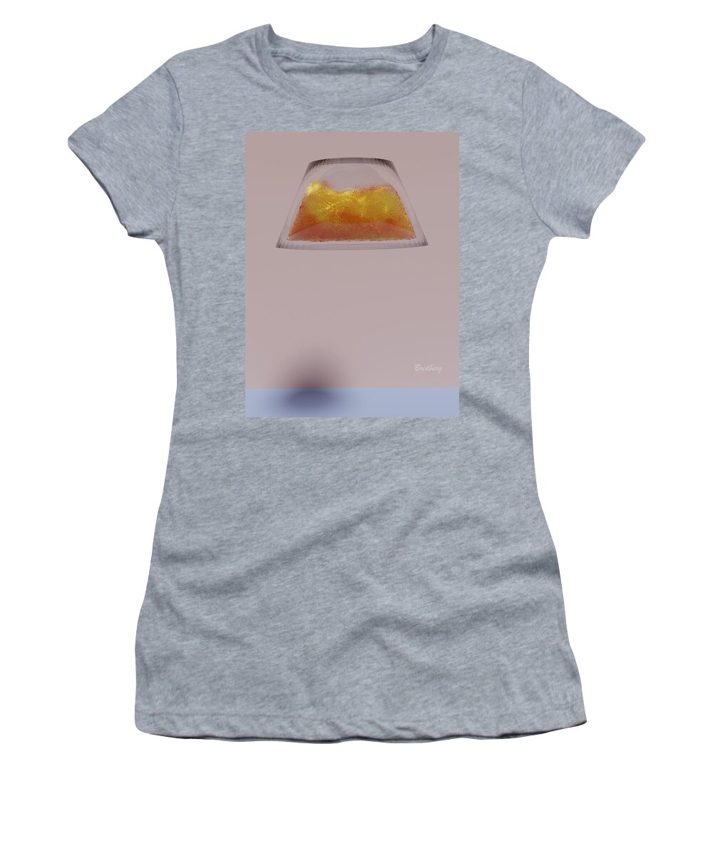 Lamp Shade Women's T-Shirt featuring the digital art 801 Lamp Shade Waves 2 by David Bridburg