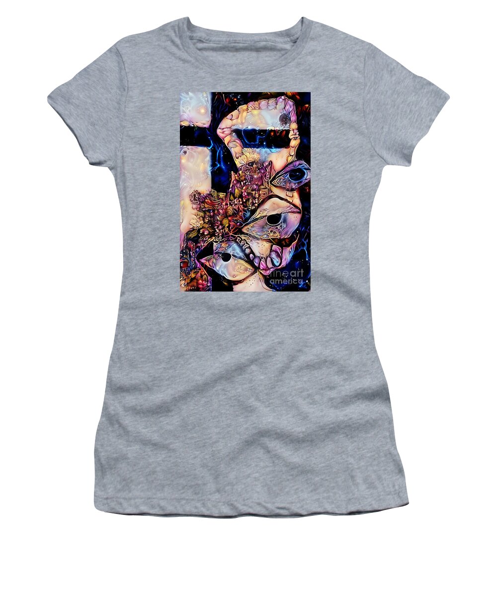Contemporary Art Women's T-Shirt featuring the digital art 9 by Jeremiah Ray