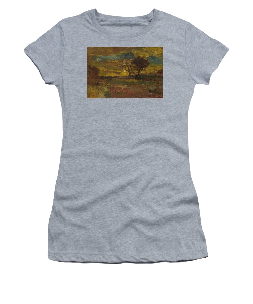 Oil On Canvas Women's T-Shirt featuring the digital art Sunrise #9 by Celestial Images