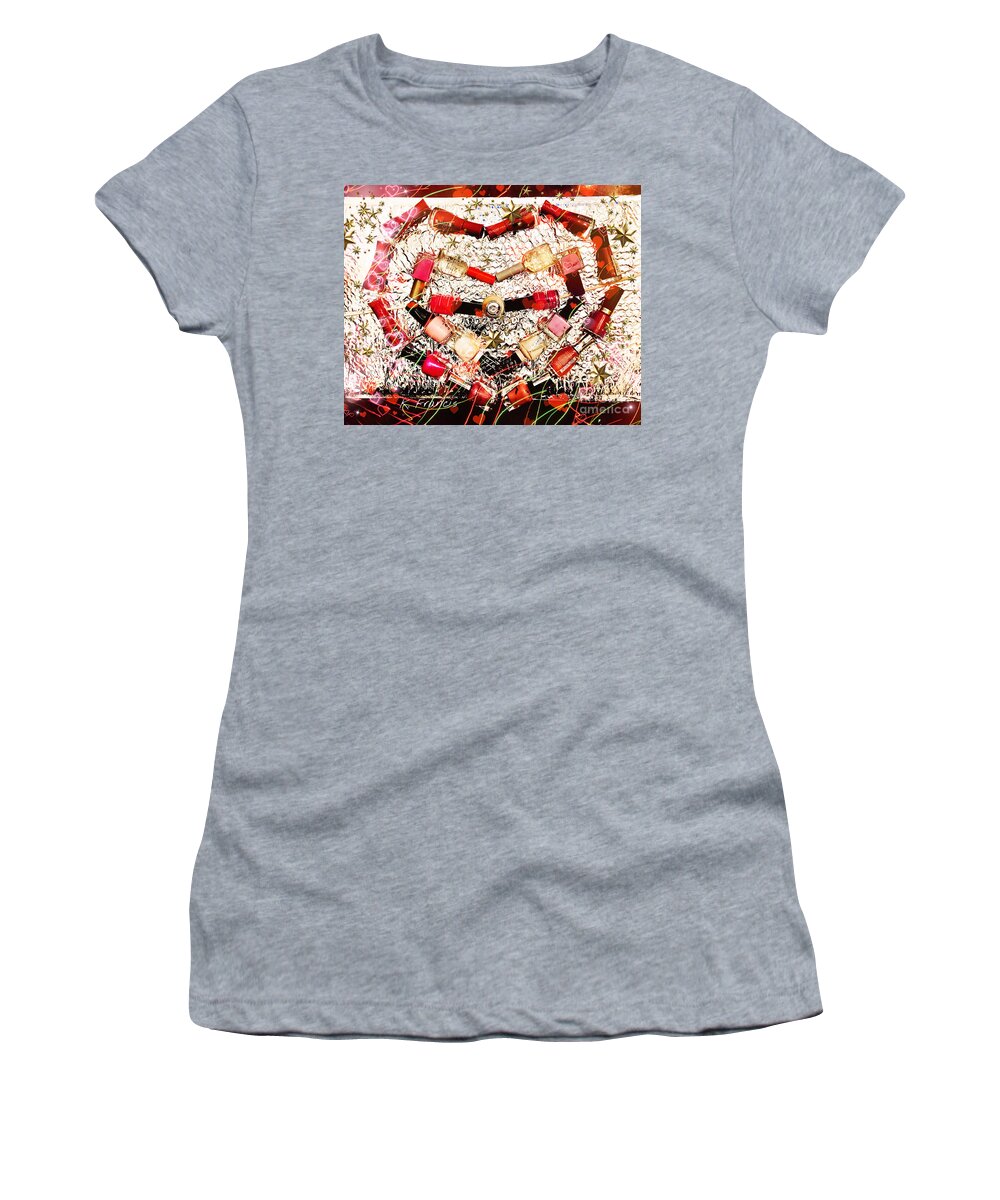 A Brush With Love Women's T-Shirt featuring the digital art A Brush with Love by Karen Francis
