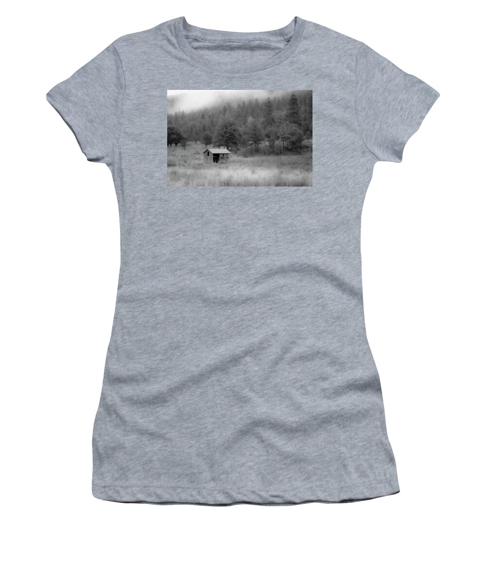 Dreamy Women's T-Shirt featuring the photograph A Dreamscape Barn by Mary Lee Dereske