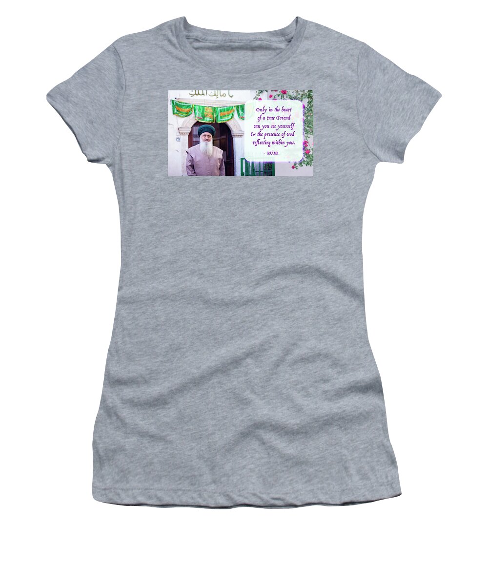 Sufi Women's T-Shirt featuring the digital art People of the Door by Sufi Meditation Center