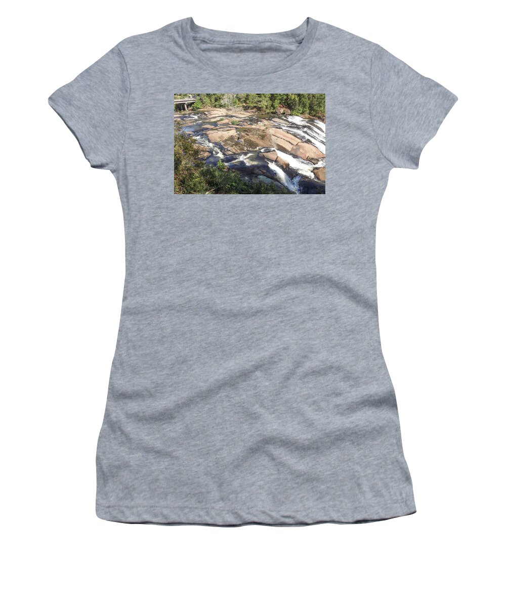 High Falls State Park Women's T-Shirt featuring the photograph A High Falls Overview by Ed Williams
