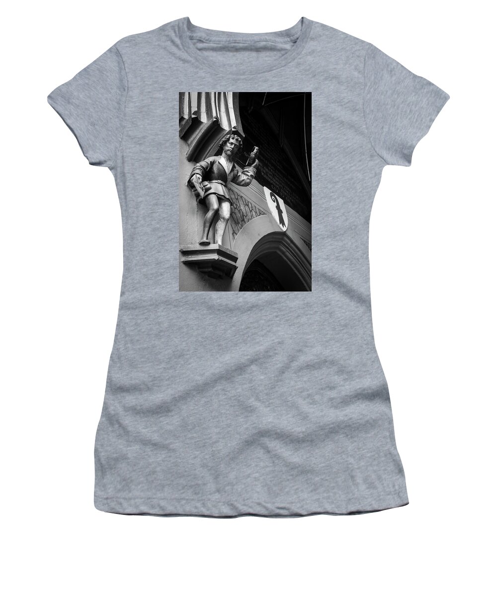 Architecture Women's T-Shirt featuring the photograph A Letter For You Black and White by Mary Lee Dereske