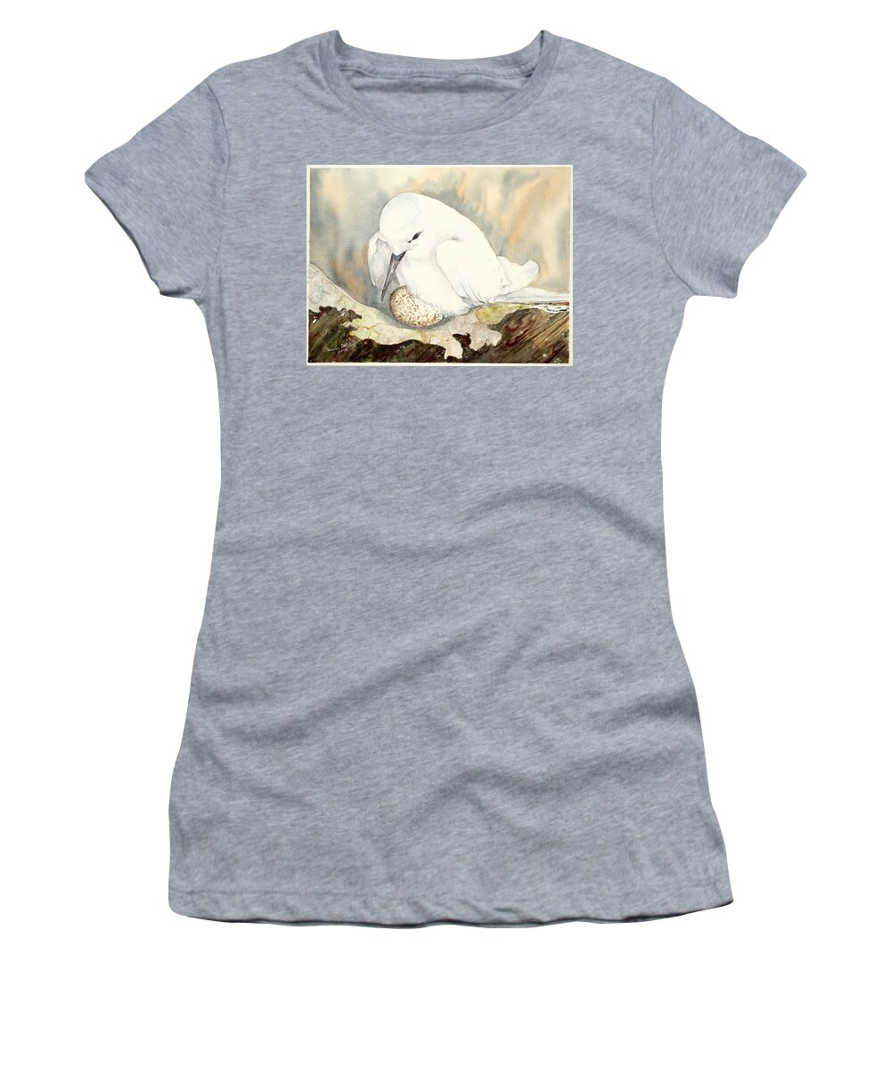Tern Women's T-Shirt featuring the painting A Mother's Love by Barbara F Johnson