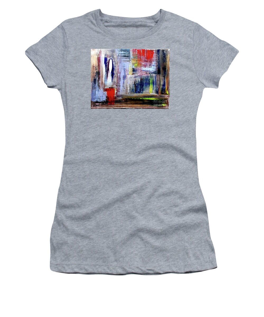 Abstract Women's T-Shirt featuring the painting A Point Of View by Eileen Kelly