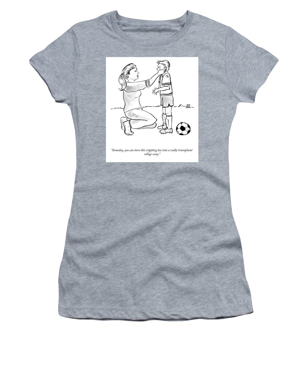 A25256 Women's T-Shirt featuring the drawing A Really Triumphant College Essay by Ali Solomon