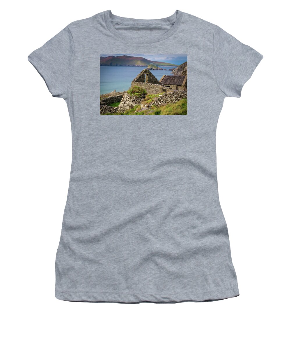 Stone Women's T-Shirt featuring the photograph A Stone's Story by Vicky Edgerly