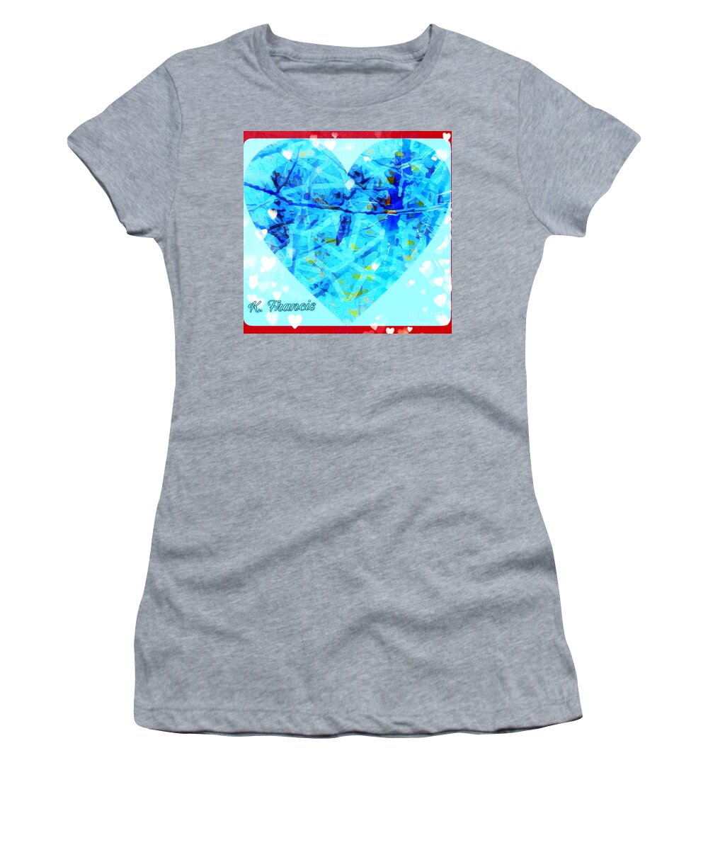Heart Women's T-Shirt featuring the digital art A Waiting Heart by Karen Francis