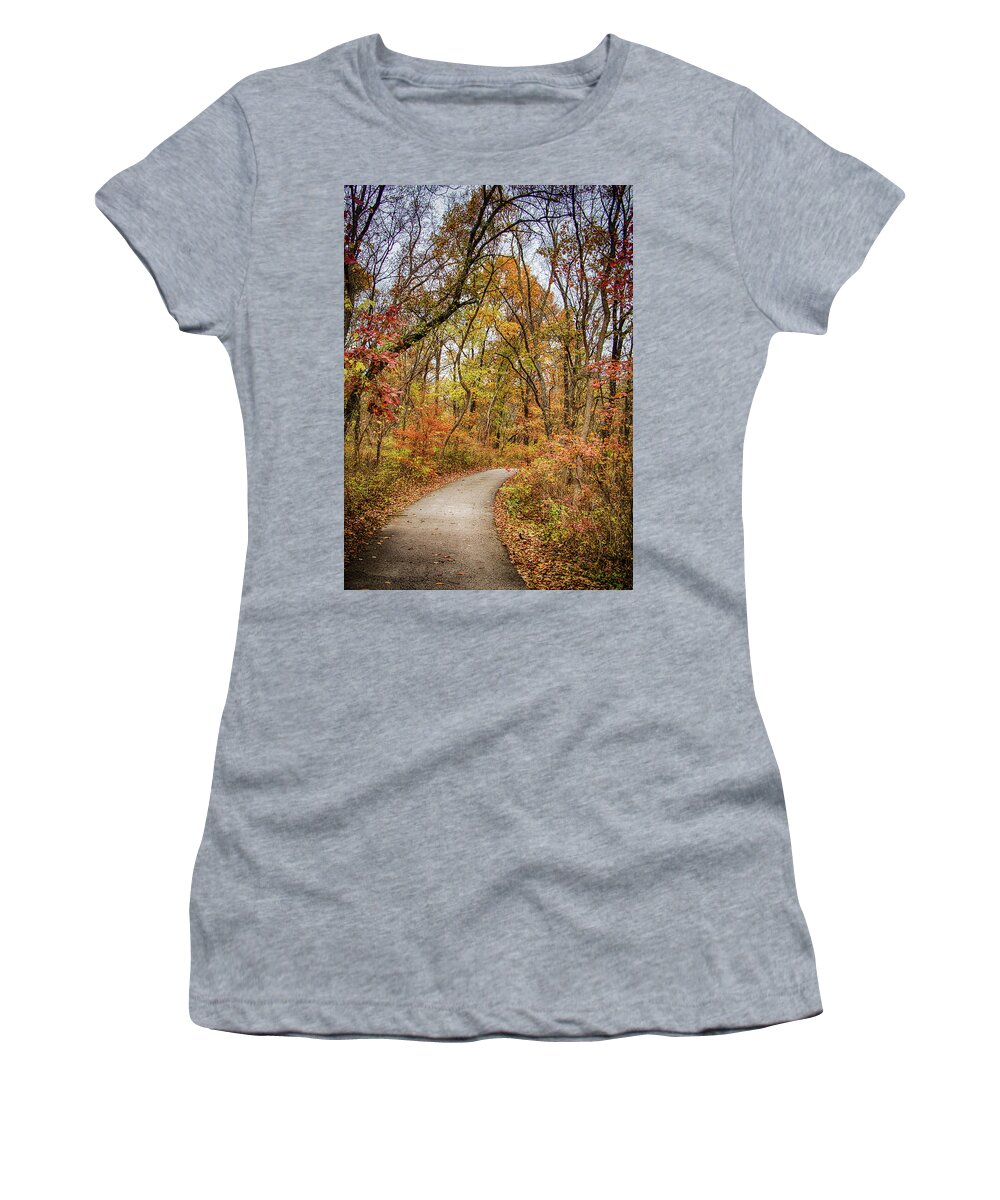 2017 Women's T-Shirt featuring the photograph A Walk in the Woods by Gerri Bigler
