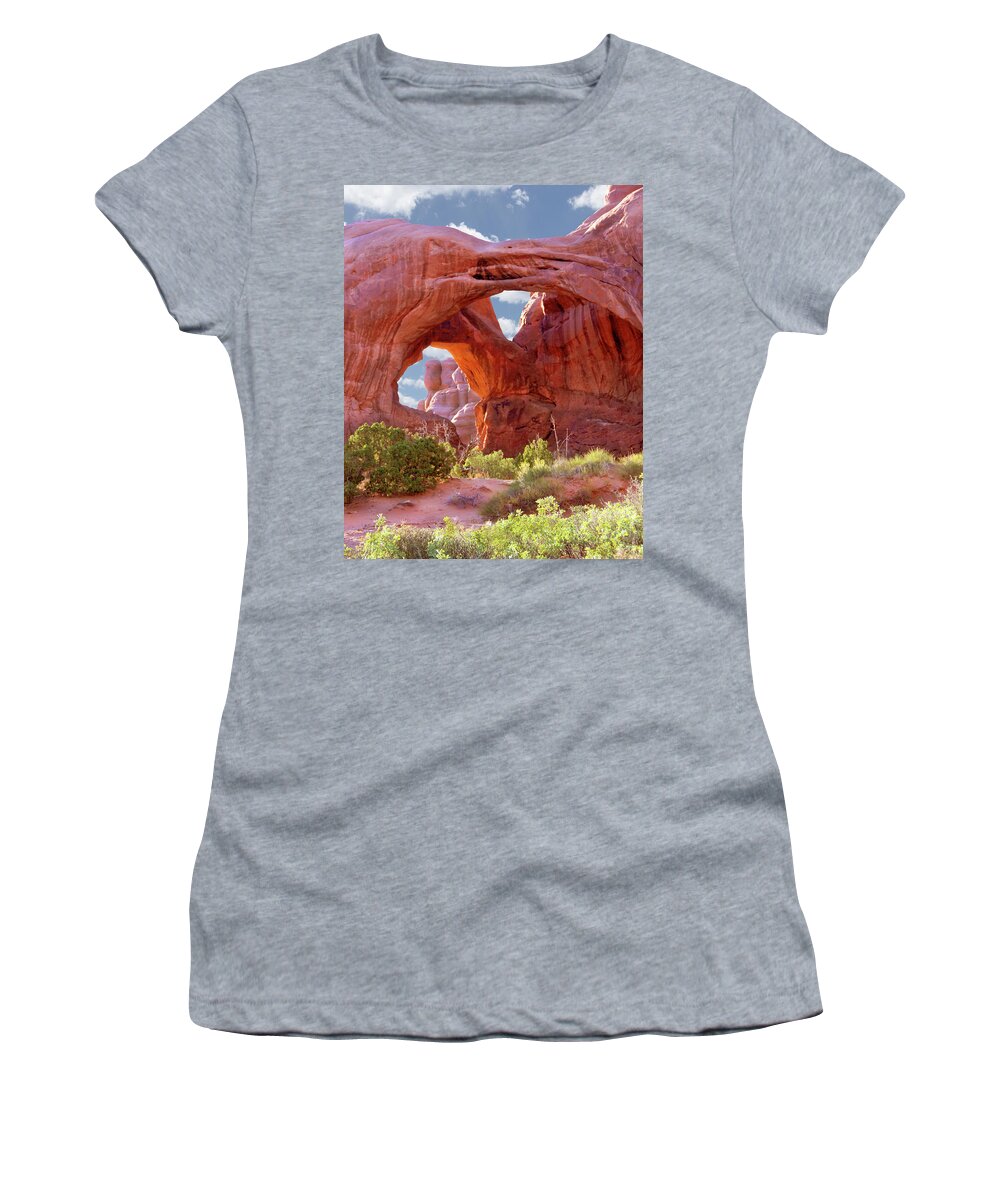 Desert Women's T-Shirt featuring the photograph A Walk Through Arches National Park 7 by Mike McGlothlen