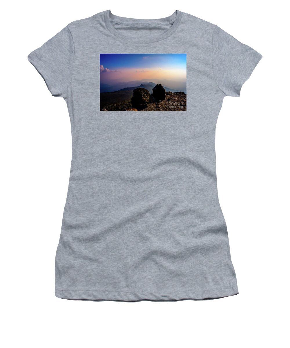 Sunset Women's T-Shirt featuring the photograph Above the Clouds by Stef Ko