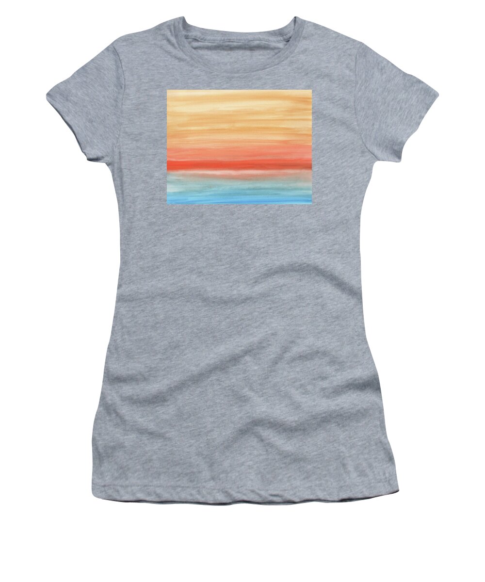 Abstract Women's T-Shirt featuring the painting Abstract 44 by Lucie Dumas