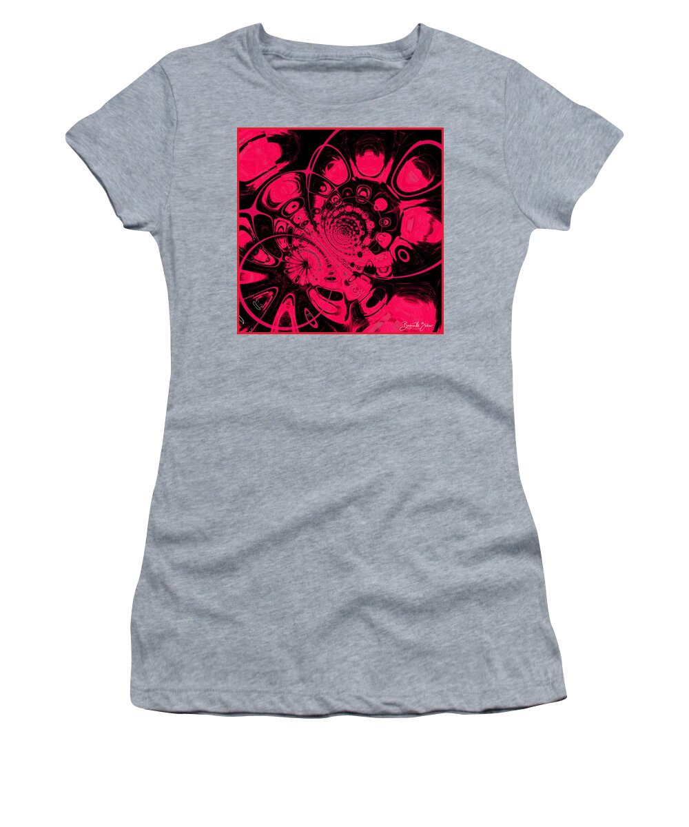 Abstract Women's T-Shirt featuring the photograph Abstract Colorplay - Series #27 by Barbara Zahno