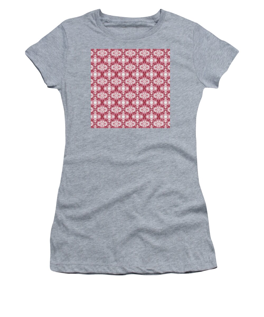 Abstract Women's T-Shirt featuring the painting Abstract Damask Pattern B by Jean Plout