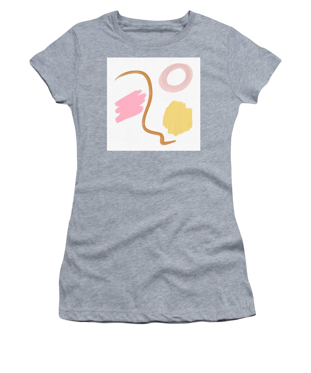 Abstract Women's T-Shirt featuring the painting Abstract Face by Itsonlythemoon -