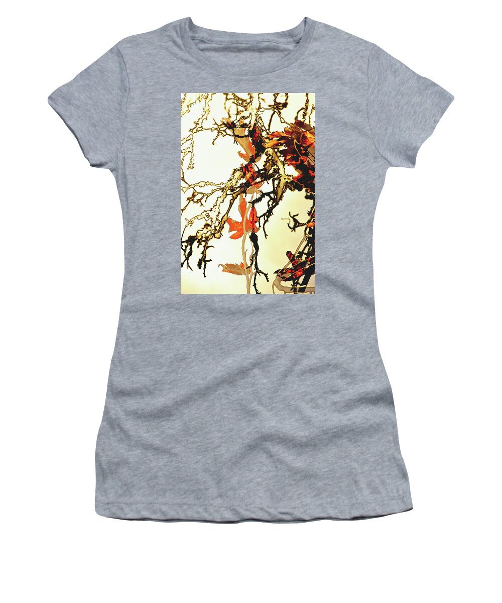 Abstract Women's T-Shirt featuring the digital art Abstract Fall by Kathy Paynter