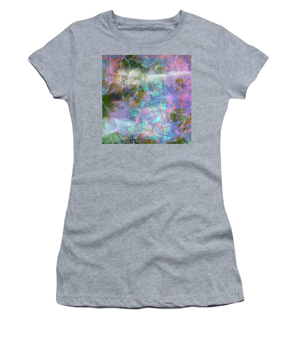 Abstract Women's T-Shirt featuring the mixed media Abstract Magical Trees under the sea by Itsonlythemoon