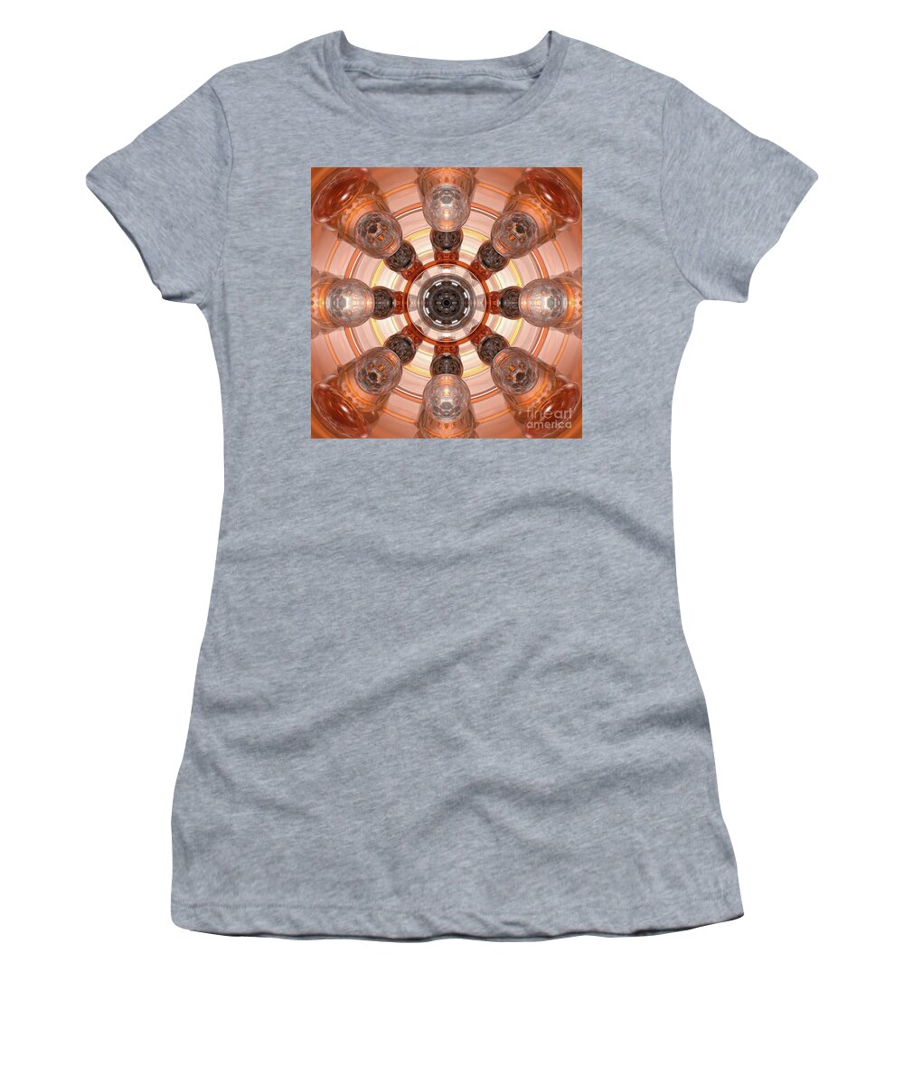 Digital Art Women's T-Shirt featuring the digital art Abstract Orange Glass by Phil Perkins