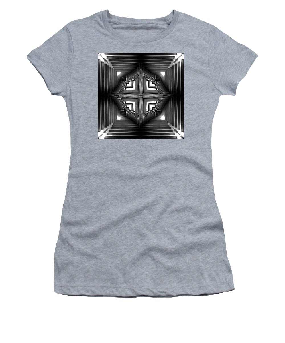 Abstract Stairs Women's T-Shirt featuring the photograph Abstract Stairs 6 by Mike McGlothlen
