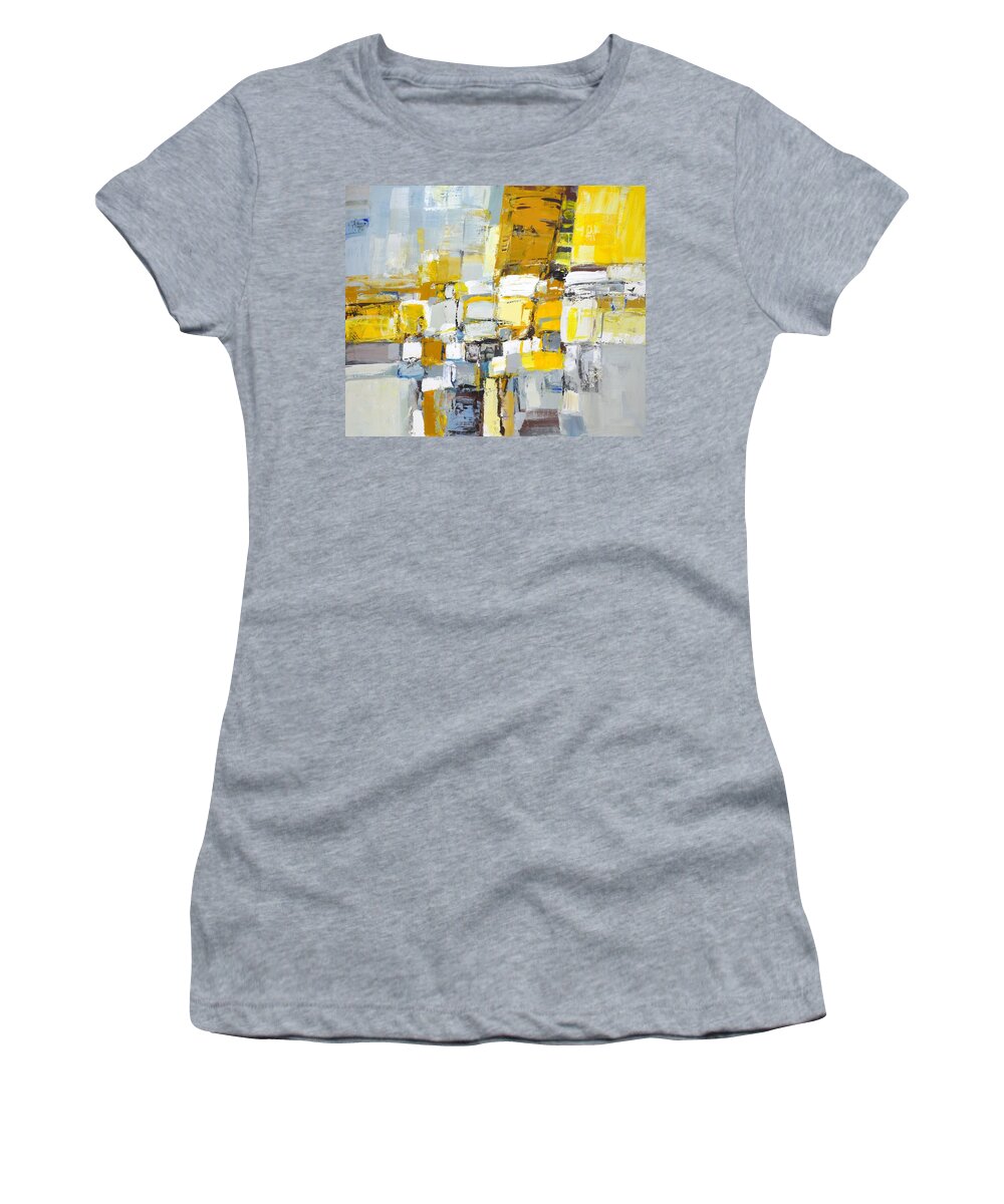 Abstraction Women's T-Shirt featuring the painting 	Abstraction 2021 by Iryna Kastsova