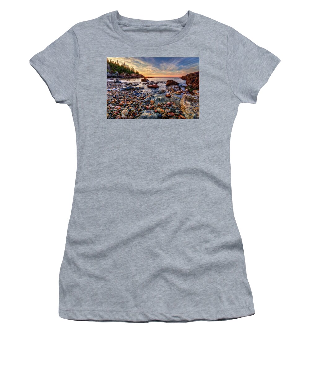 Acadia National Park Women's T-Shirt featuring the photograph Acadia Maine a5436 by Greg Hartford