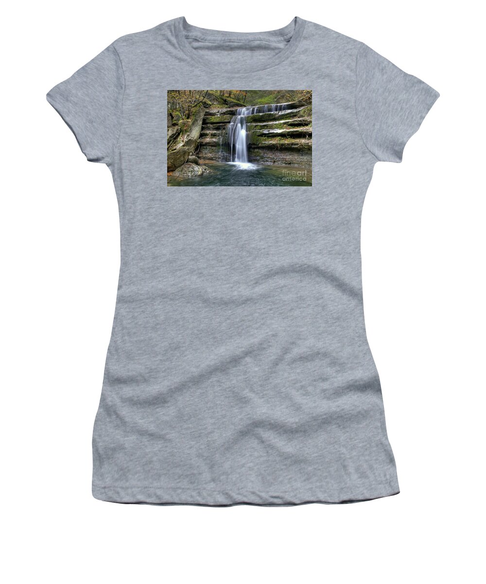 National Park Women's T-Shirt featuring the photograph Acquacheta Waterfall - Tuscany - Italy by Paolo Signorini