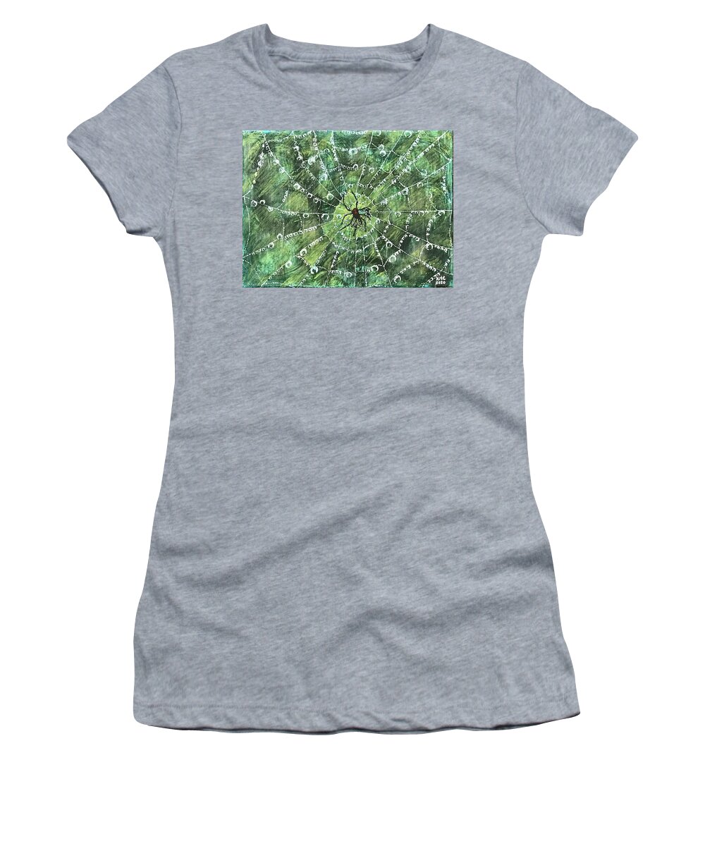 Spider Women's T-Shirt featuring the painting After The Storm by Kathy Marrs Chandler