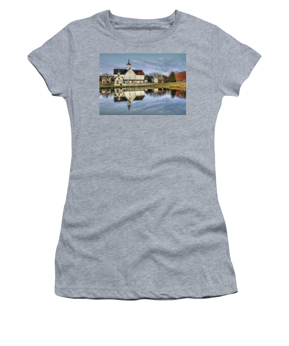 Barn Women's T-Shirt featuring the photograph Afternoon at the Star Barn by Lori Deiter