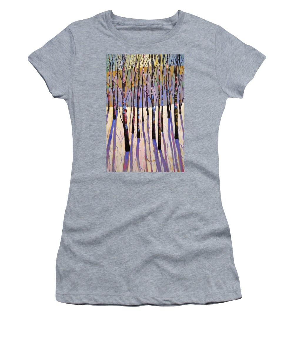 Trees Women's T-Shirt featuring the painting Afternoon Shadows by Amy Giacomelli