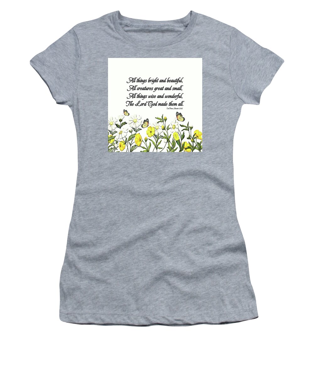 All Things Bright And Beautiful Women's T-Shirt featuring the photograph All Creatures Great And Small by HH Photography of Florida