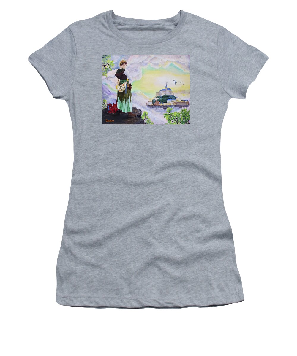 Portrait Women's T-Shirt featuring the painting Almost Home by Annalisa Rivera-Franz
