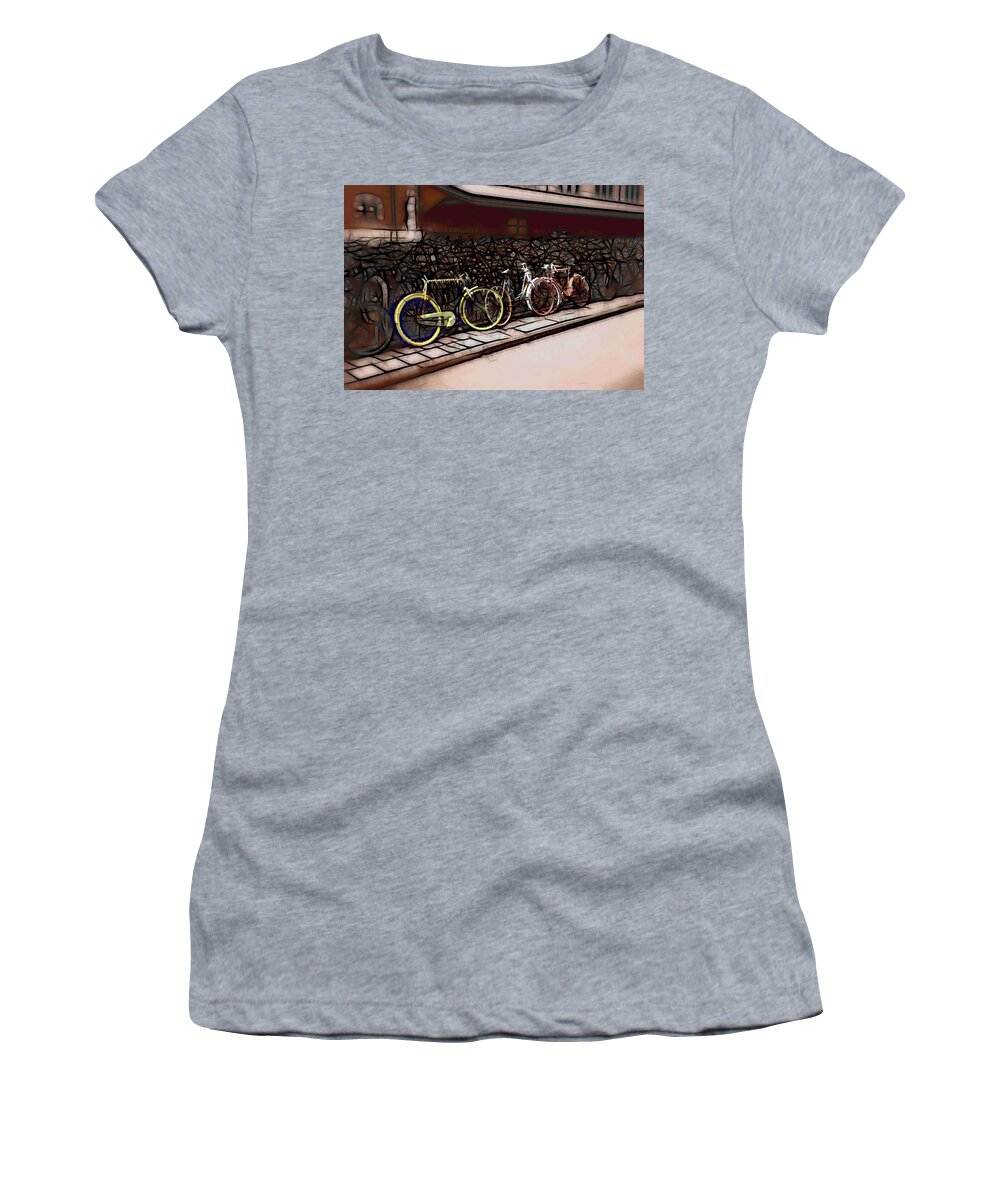 Bike Women's T-Shirt featuring the photograph Amsterdam Centraal by Wayne King