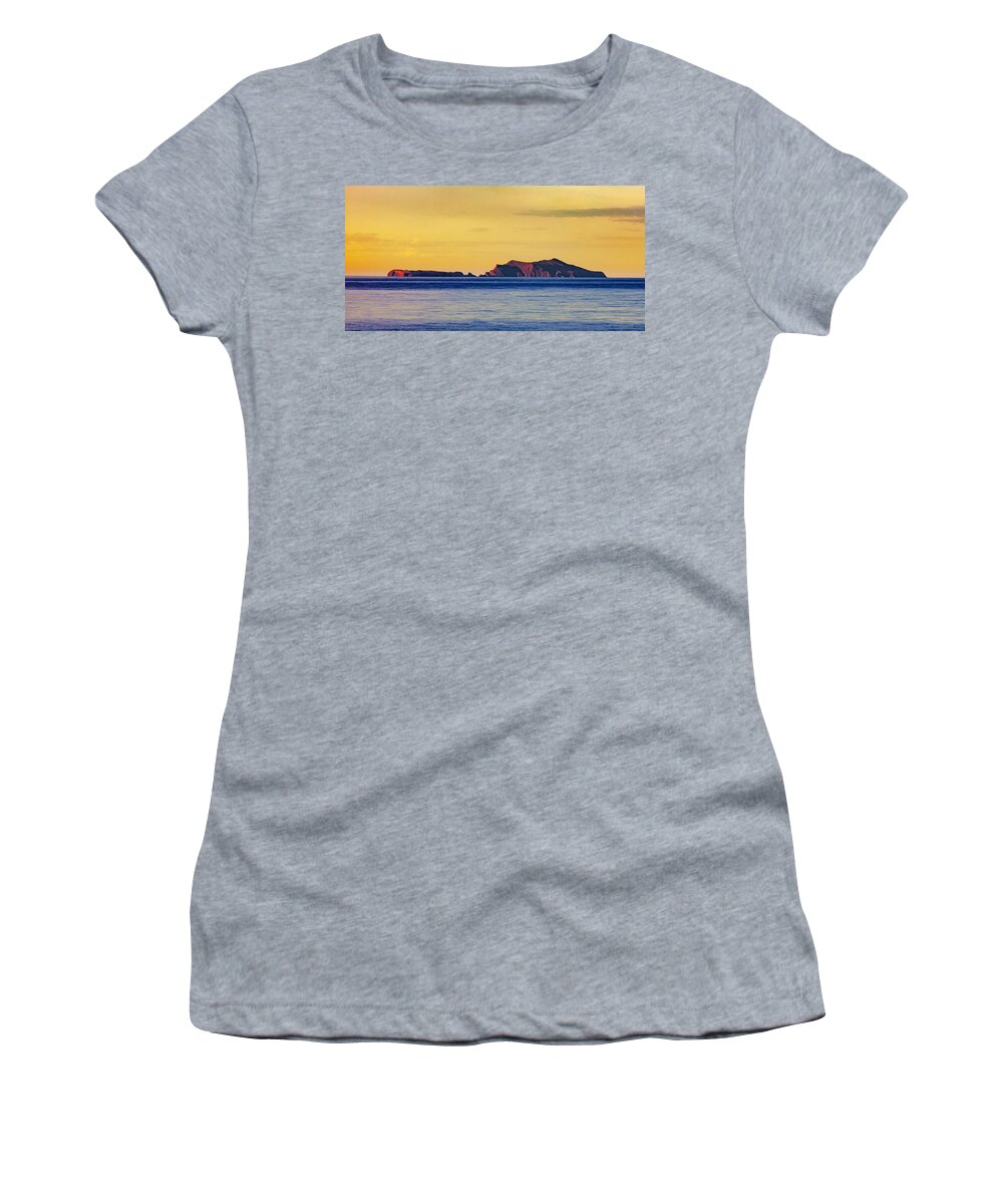 Photographs Women's T-Shirt featuring the photograph Anacapa Island Sunrise Off the Ventura County Coast in Southern California by John A Rodriguez