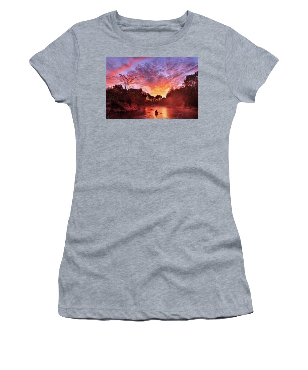 2016 Women's T-Shirt featuring the photograph And The Day Begins by Robert Charity