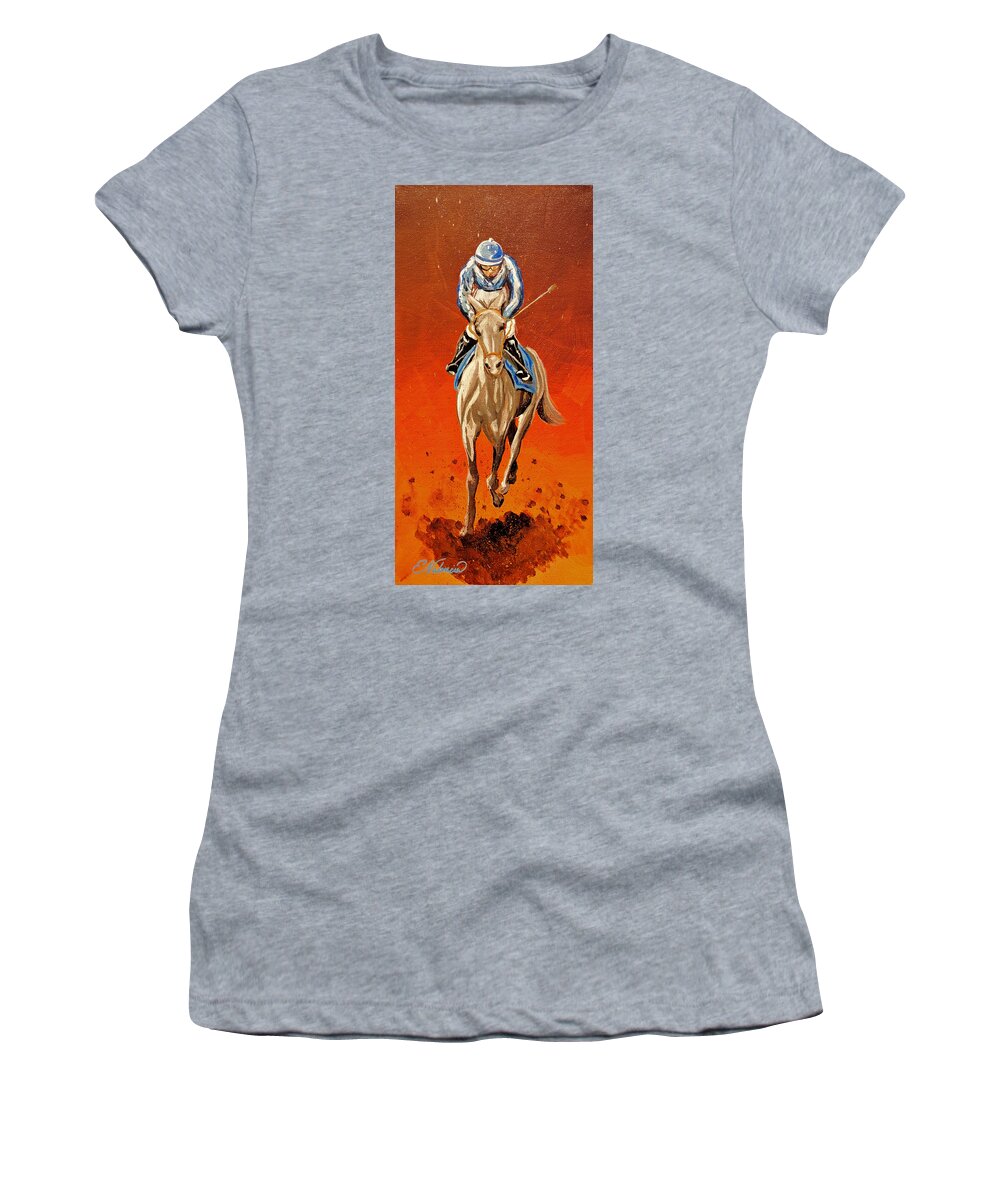 Andalusian Women's T-Shirt featuring the painting Andalusian by Emanuel Alvarez Valencia