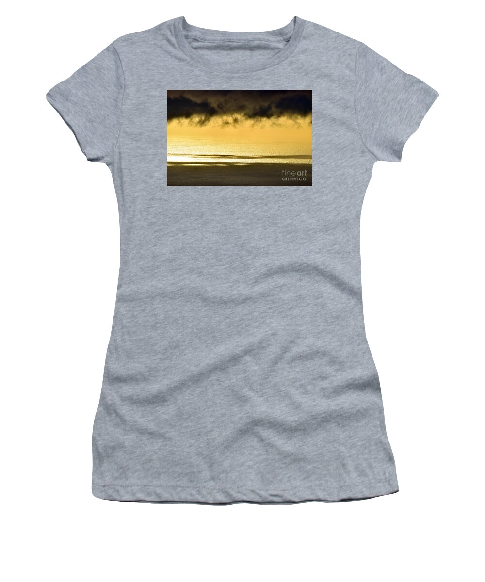 Clouds Women's T-Shirt featuring the photograph Angel Hair Ocean Clouds by Debra Banks