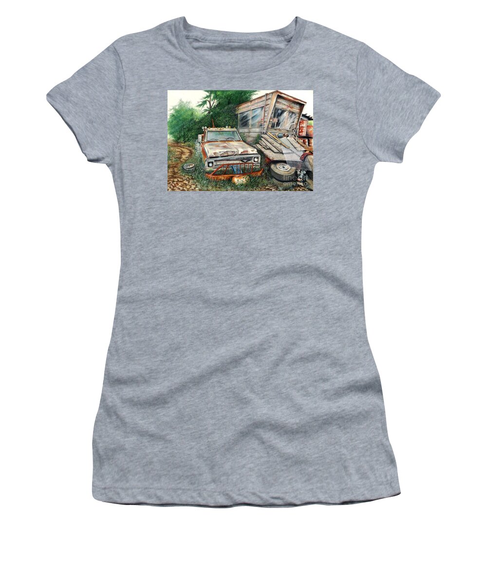 Junk Women's T-Shirt featuring the drawing Another Man's Treasure by David Neace