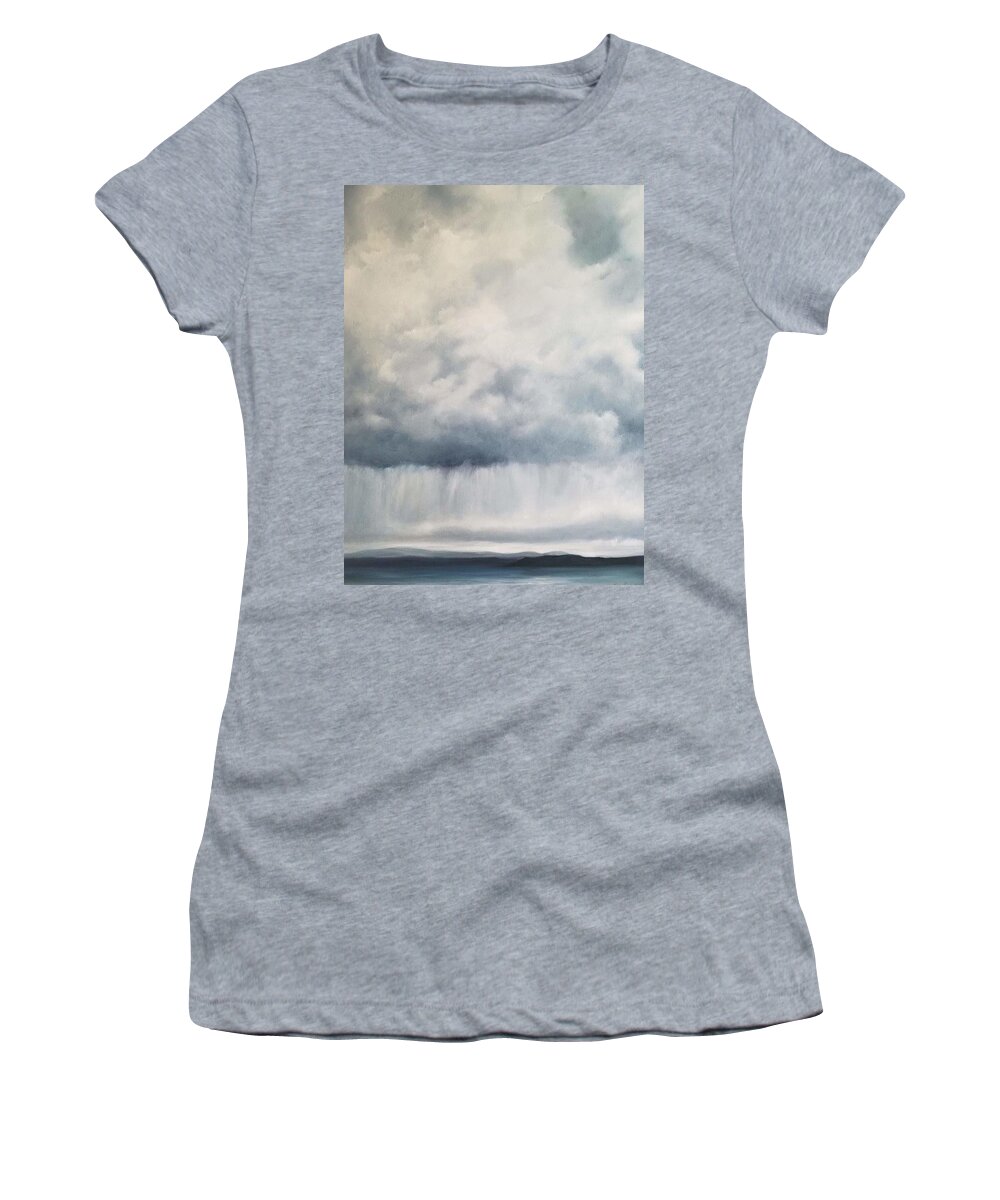  Women's T-Shirt featuring the painting Approaching Storm by Caroline Philp
