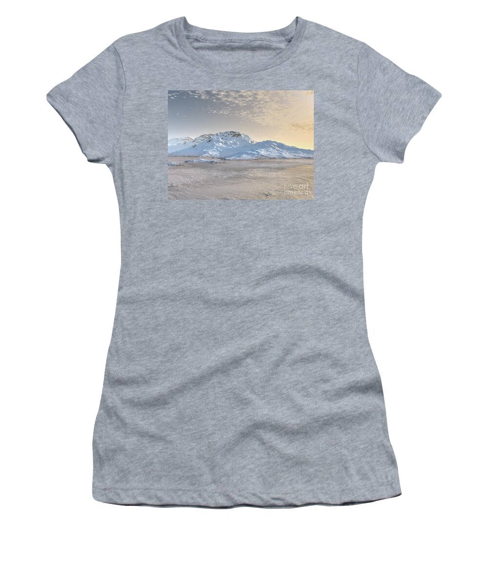 Digital Art Women's T-Shirt featuring the digital art Arctic Mountains by Phil Perkins