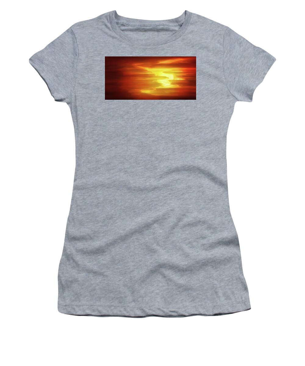 Sunrise Women's T-Shirt featuring the digital art Art - Breaking Through by Matthias Zegveld