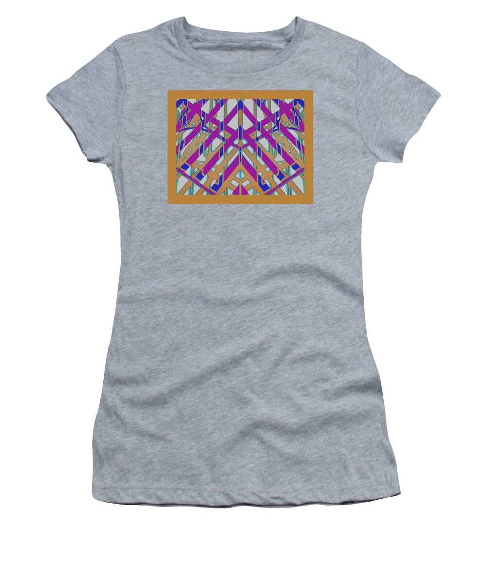 Abstract Women's T-Shirt featuring the digital art Art Deco Escher by T Oliver
