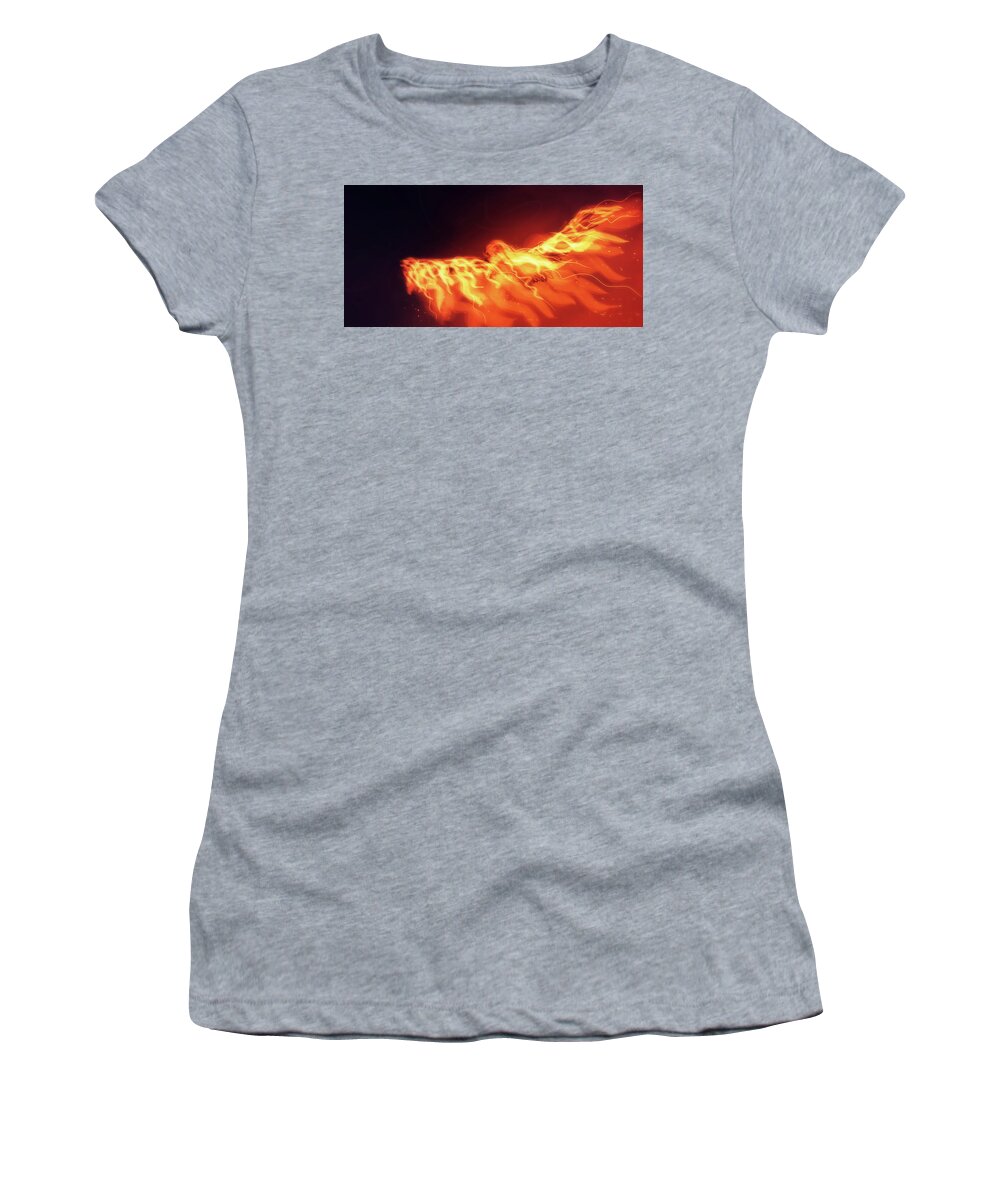 Eagles Women's T-Shirt featuring the digital art Art - Eagle of Fire by Matthias Zegveld