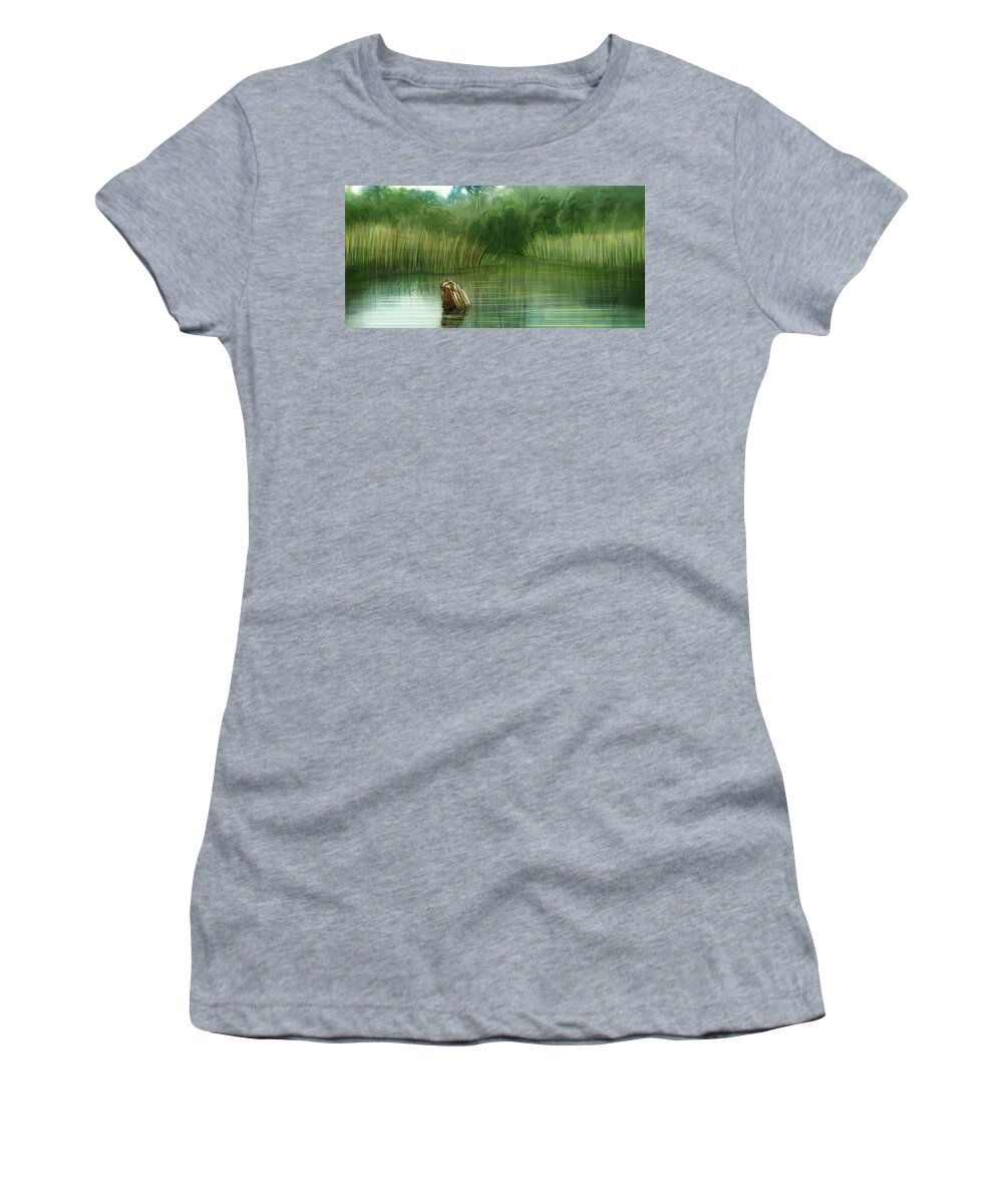 Nature Women's T-Shirt featuring the digital art Art - Peace of Nature by Matthias Zegveld