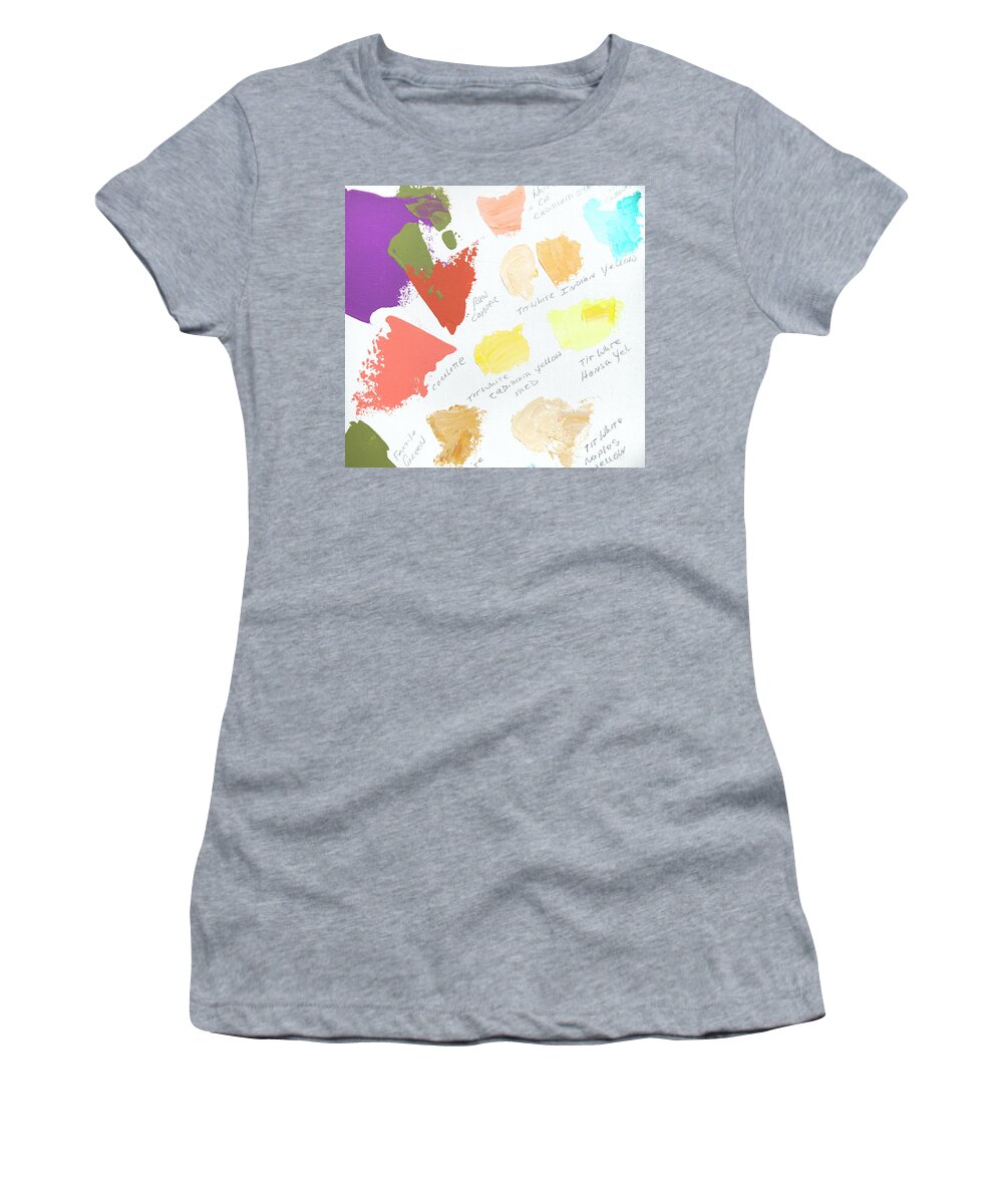 Face Mask Women's T-Shirt featuring the photograph Artist Paint Splotch by Theresa Tahara