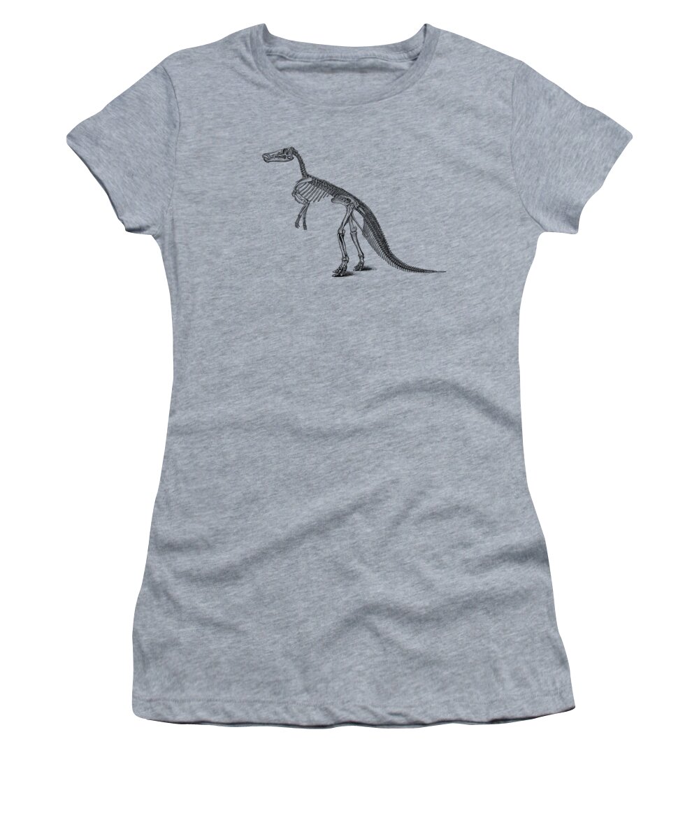 Skeleton Women's T-Shirt featuring the digital art Claosaurus Anatomy by Madame Memento
