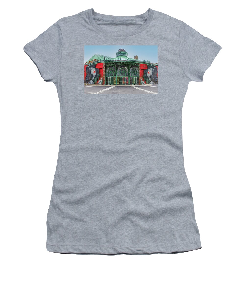 Asbury Park Women's T-Shirt featuring the photograph Asbury Park Carousel NJ by Susan Candelario