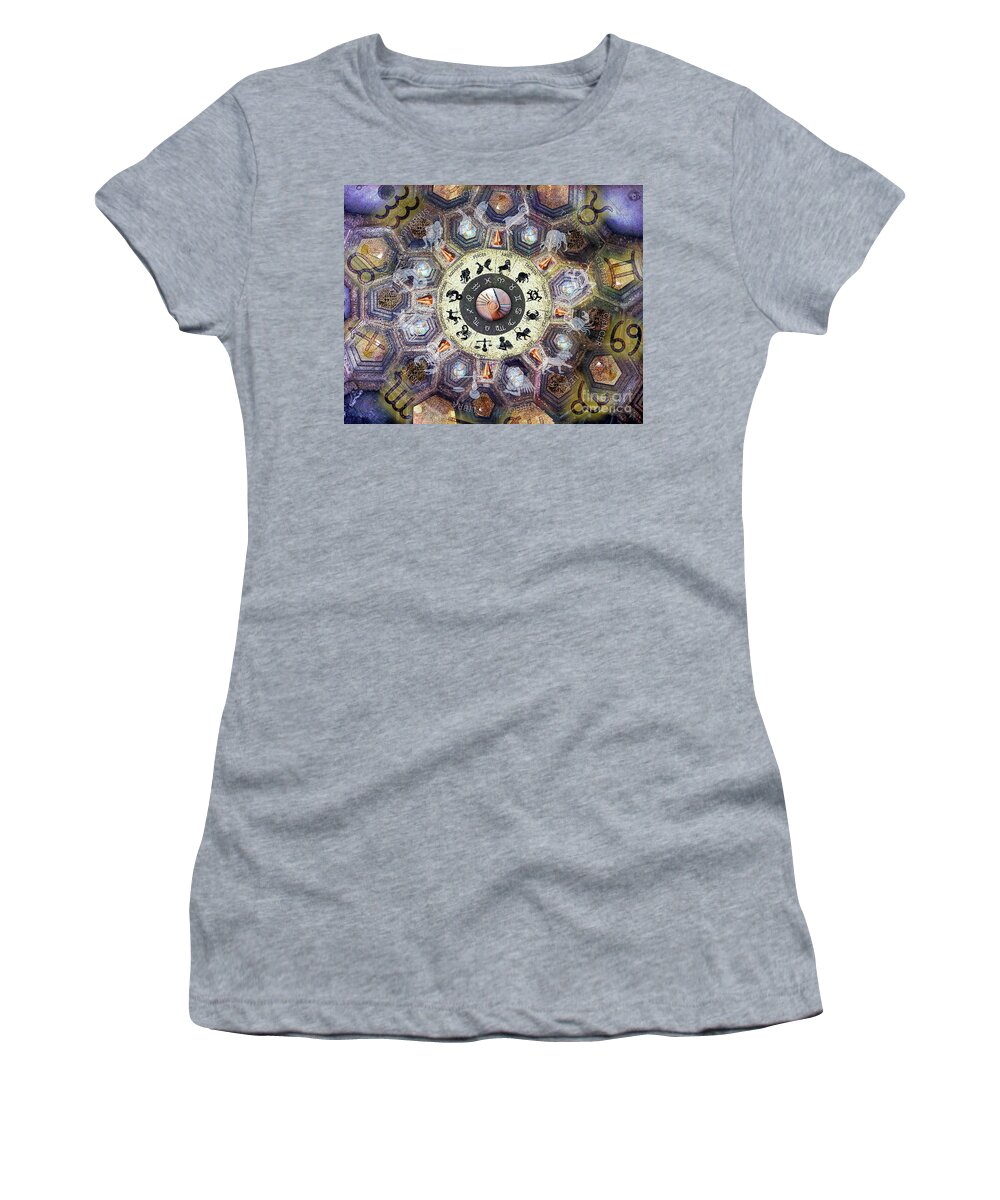 Mystic's Astrologer's Women's T-Shirt featuring the digital art Astrologer's Ceiling by Anthony Ellis
